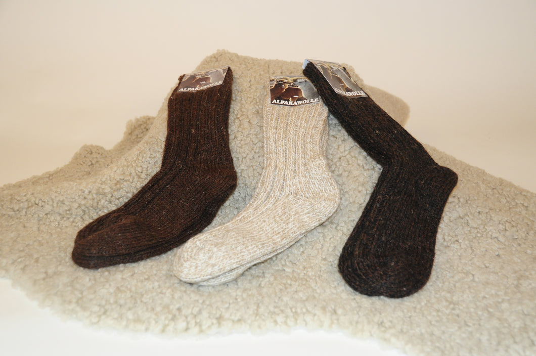 Alpaca-Wollsocken